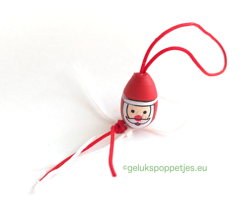 Gelukspoppetje kerstman hoofdje