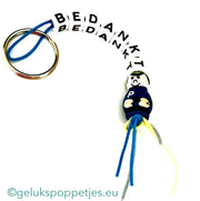 Sleutelhanger bedankt met gelukspoppetje politieagent