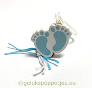 Gelukspoppetje voetjes blauw