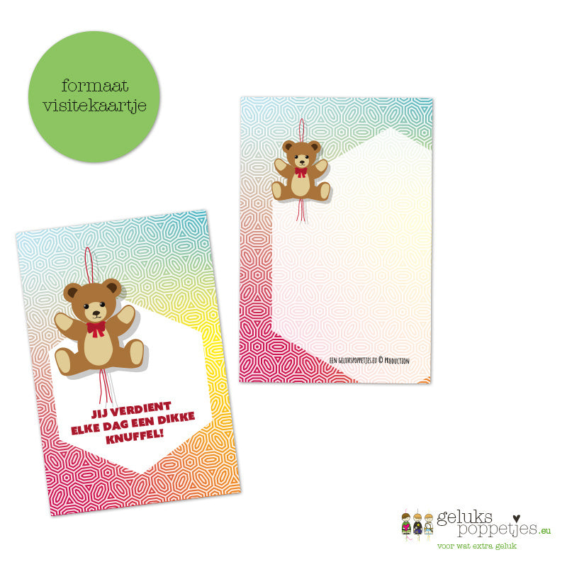 Complimentenkaartje jij verdient een knuffel