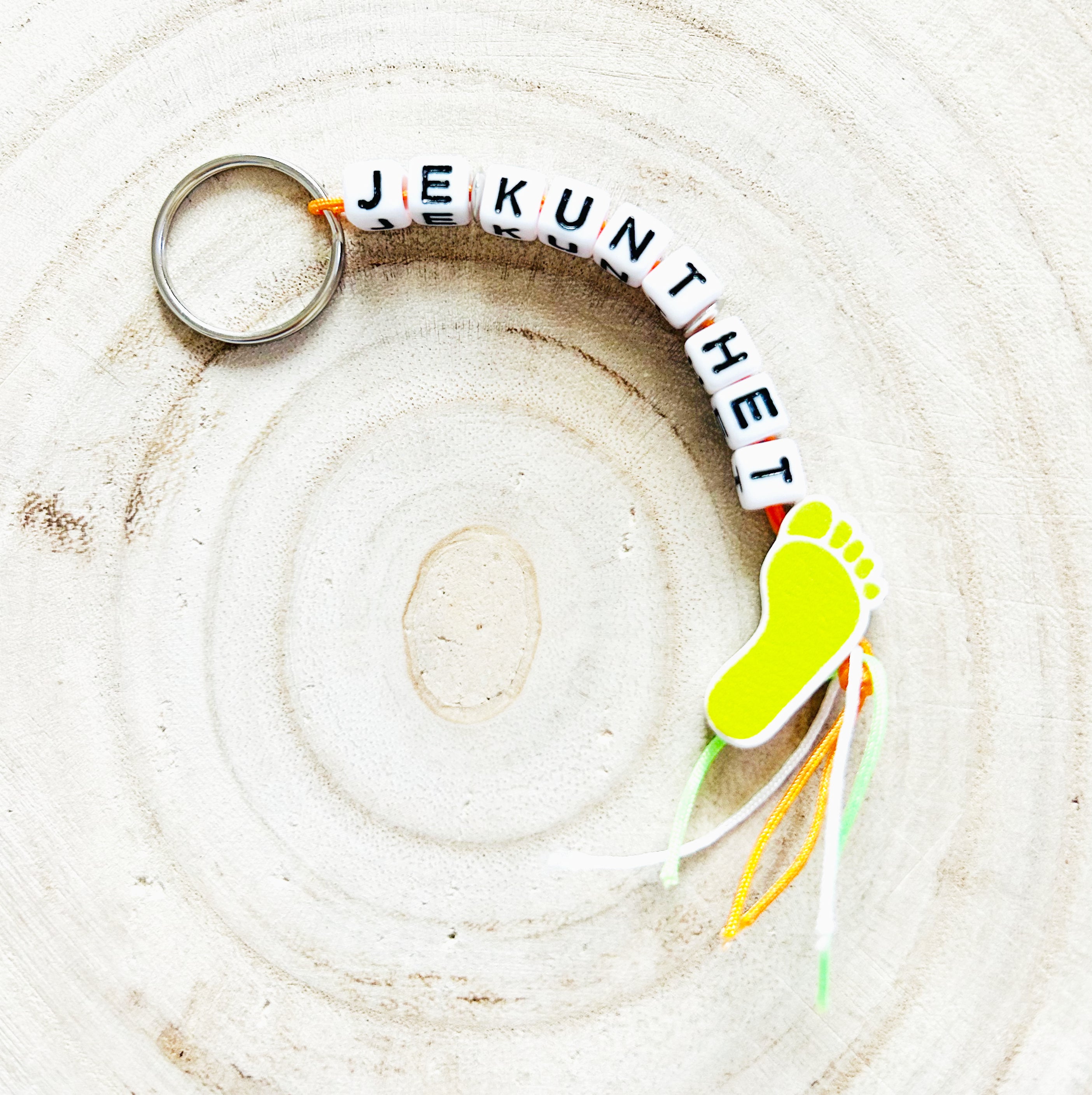 Keychain you can make it with lucky doll foot