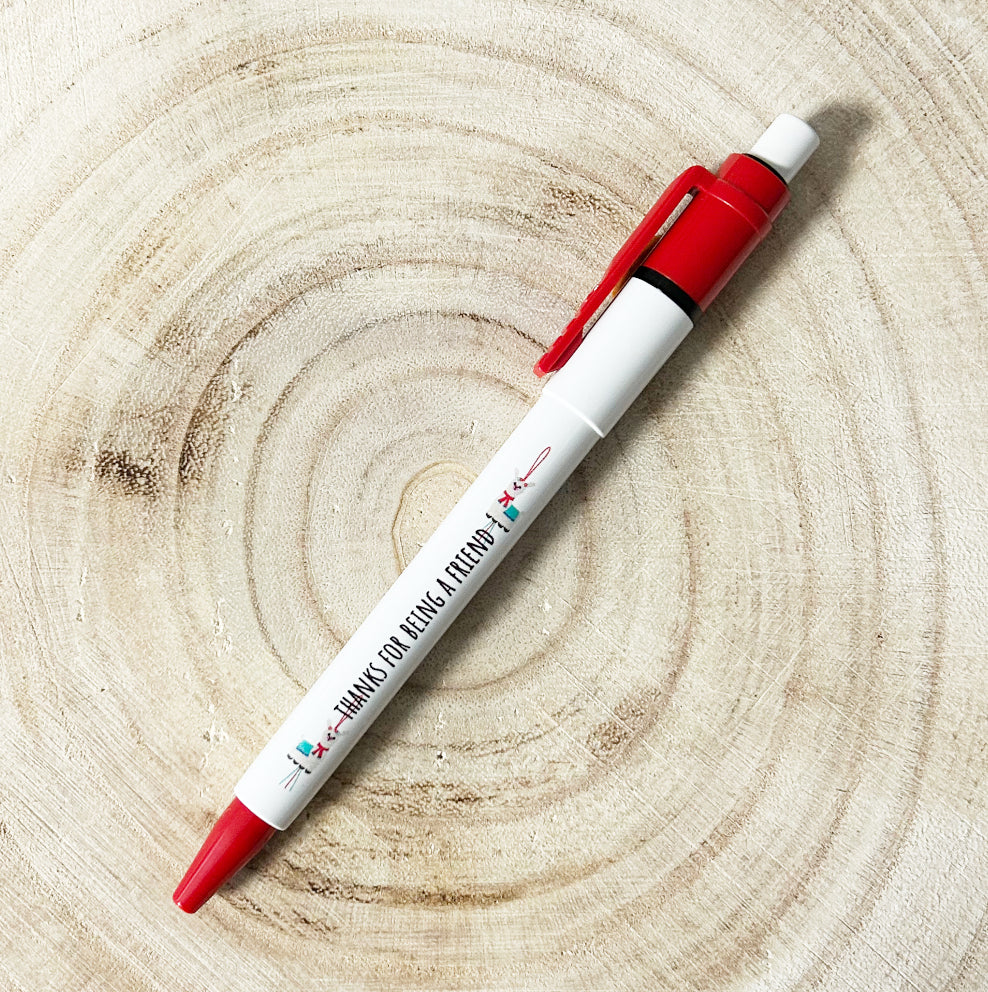 Gelukspoppetjes pen thanks for being a friend