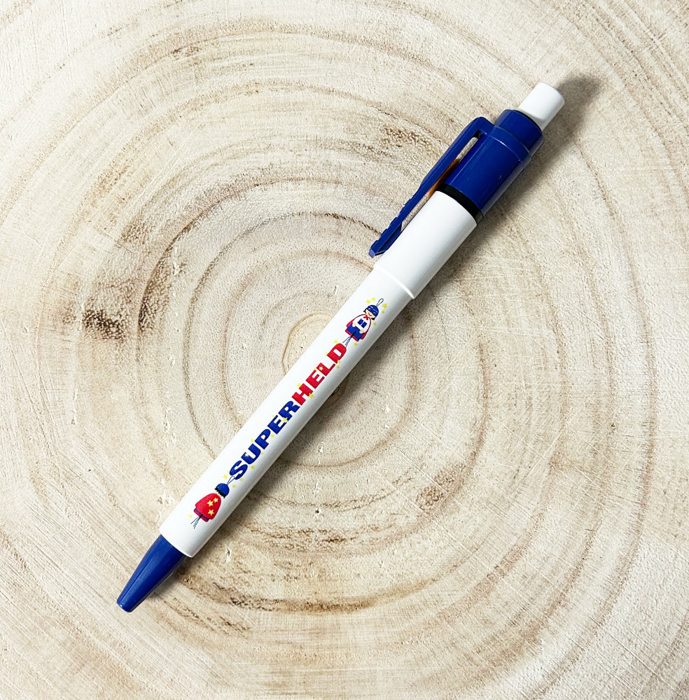 Gelukspoppetjes pen superheld