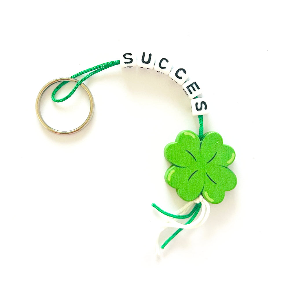Keyring good luck with lucky clover doll